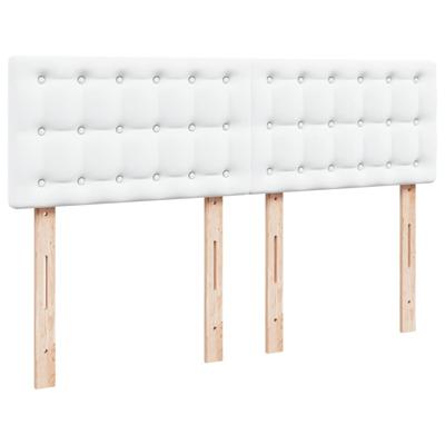 Boxspring met matras kunstleer wit 140x200 cm