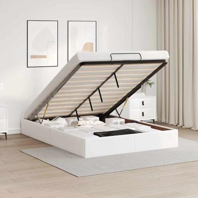 Bedframe zonder matras 140x190 cm kunstleer wit