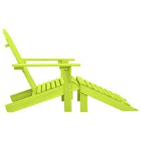 VidaXL Tuinstoel adirondack met voetenbank massief vurenhout groen - thumbnail