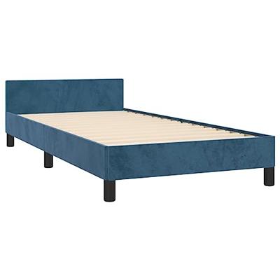 Bedframe zonder matras 90x200 cm fluweel donkerblauw