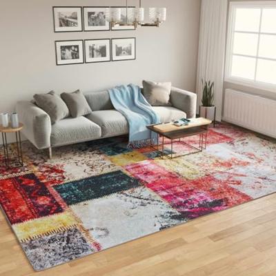 VidaXL Vloerkleed wasbaar anti-slip 400x300 cm meerkleurig