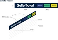 Selle Royal schapbord 2 meter met logo en productlijnen - thumbnail