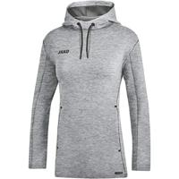JAKO 6729D Sweater Met Kap Premium Basics Dames - Lichtgrijs Gemeleerd - 38 - thumbnail