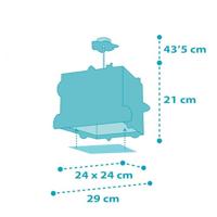 Dalber HanglampjeRocket blauw met wit - 63352 - thumbnail