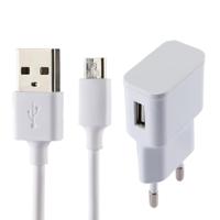 5V 2.1A Intellgent Identification USB Charger with 1m USB to Micro USB Charging Cable EU Plug for Galaxy S7 & S7 Edge / LG G4 / Huawei P8 / Xiaomi Mi - thumbnail