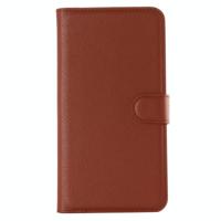 Voor de Galaxy A5 / A500F Litchi Texture horizontale Flip lederen draagtas met houder & kaartsleuven & Wallet(Brown) - thumbnail
