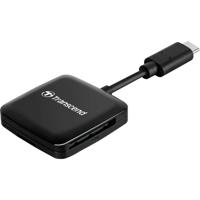 Transcend TS-RDC3 Externe geheugenkaartlezer USB-C Zwart - thumbnail