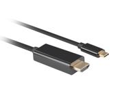 LANBERG KABEL USB-C(M)->HDMI(M) 1M 4K 60HZ ZWART - thumbnail