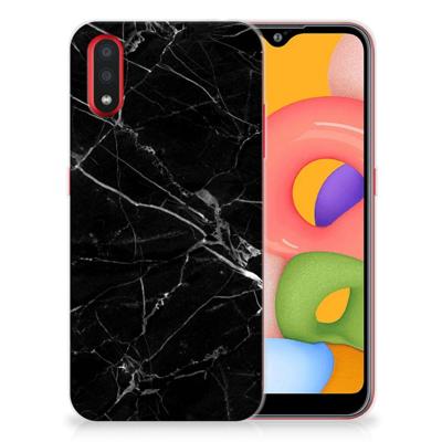 Samsung Galaxy A01 | TPU | Siliconen hoesje | Marmer Zwart - Origineel Cadeau Vader