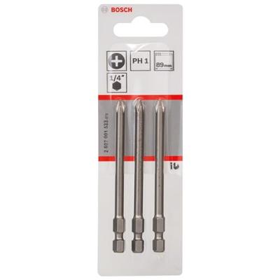 Bosch Accessoires Bit extra-hard PH 1, 89 mm 3st - 2607001533 - thumbnail