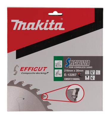 Makita Accessoires Afkortzaagblad WPC Efficut 216x30x2,0 60T 8g - E-12267