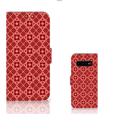 Samsung Galaxy S10 Plus | Telefoon Hoesje | Batik Rood Samsung Galaxy S10 Plus | Telefoon Hoesje | Batik Rood