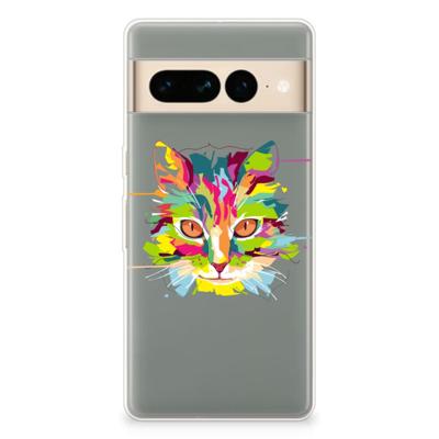 Google Pixel 7 Pro Telefoonhoesje met Naam Cat Color Google Pixel 7 Pro Telefoonhoesje met Naam Cat Color