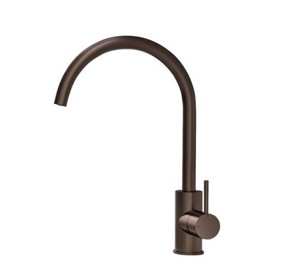 Keukenmengkraan Hotbath Cobber 1-hendel 36 cm Draaibare Uitloop Verouderd Messing Living Colours