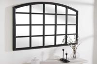 Moderne wandspiegel PARIS 120cm zwarte raamspiegel rond boogdesign - 43873 - thumbnail