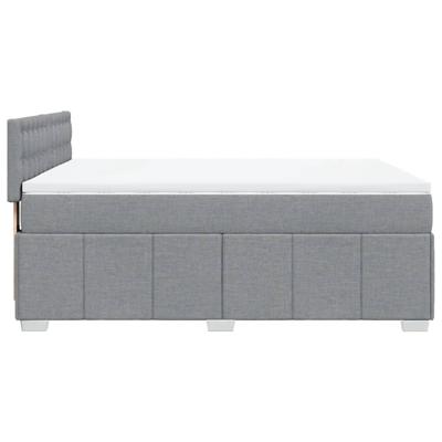 Boxspring met matras stof lichtgrijs 180x200 cm
