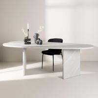 Nohr Organische Eettafel 'Jenea' Betonlook MDF, 220 x 100cm - thumbnail