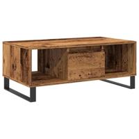 Salontafel 90x50x36,5 cm bewerkt hout oud houtkleurig - thumbnail