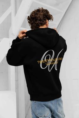Initial Zip Hoodie Dames Black