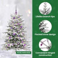 VidaXL Kunstmatige inklapbare kerstboom wit 150 cm pe en pvc - thumbnail