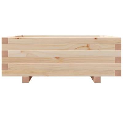 VidaXL Plantenbak 70x70x26,5 cm massief grenenhout