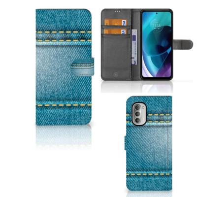 Motorola Moto G51 5G | Wallet Case | met Pasjes | Jeans Motorola Moto G51 5G | Wallet Case | met Pasjes | Jeans