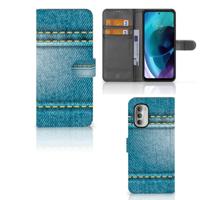 Motorola Moto G51 5G | Wallet Case | met Pasjes | Jeans - thumbnail