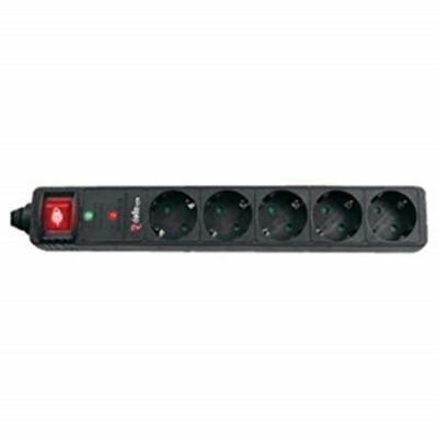 Stopcontactenstrip 5 Tomas met Interruptor Riello THUNDER 5002 Zwart