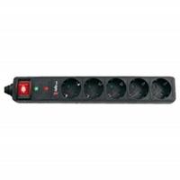 Stopcontactenstrip 5 Tomas met Interruptor Riello THUNDER 5002 Zwart - thumbnail