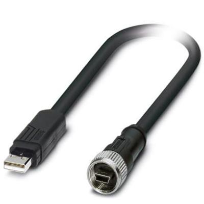 Phoenix Contact 1420171 USB-kabel USB 2.0 USB-A stekker IP20, USB-mini-B IP20 stekker 2.00 m