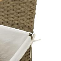 VidaXL Wasmand met deksel 46x33x60 cm poly rattan - thumbnail