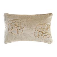 Kussen DKD Home Decor Gouden 50 x 10 x 30 cm Blommor - thumbnail