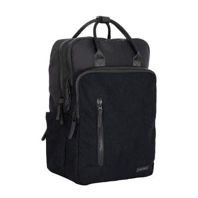 New Rebels Ribbi Milwaukee - Laptoptas Schooltas Werktas 15.6 inch Laptopvak Rugzak Rib Fabric 18L Zwart