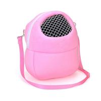 Huisdier tas kleine huisdier hamster vervoerder zuivere kleur leiband reistas maat: M (roze) - thumbnail
