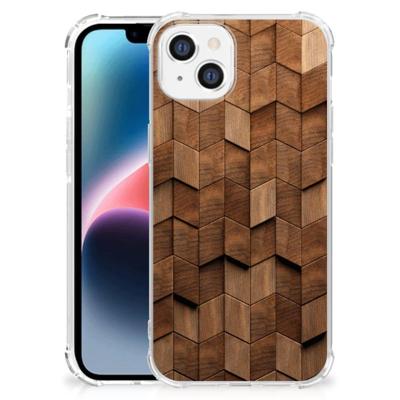 Stevig Telefoonhoesje voor Apple iPhone 14 Plus Wooden Cubes Stevig Telefoonhoesje voor Apple iPhone 14 Plus Wooden Cubes