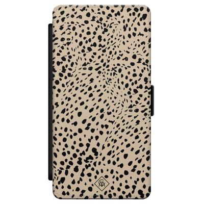 Samsung Galaxy S21 flipcase - Stippen bruin Samsung Galaxy S21 flipcase - Stippen bruin