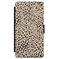 Samsung Galaxy S21 flipcase - Stippen bruin - thumbnail