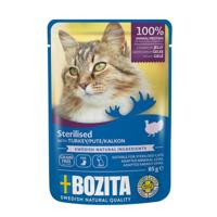 BOZITA gesteriliseerde stukjes in gelei met kalkoen - natvoer voor katten - 85g - thumbnail
