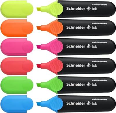 Schneider markeerstift Job 150, etui van 6 stuks in geassorteerde kleuren Schneider markeerstift Job 150, etui van 6 stuks in geassorteerde kleuren