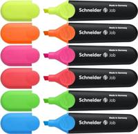 Schneider markeerstift Job 150, etui van 6 stuks in geassorteerde kleuren - thumbnail