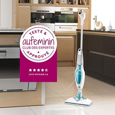 BLACK & DECKER FSM1630-QS - Deltahead stoommop - 1600 W - 4 accessoires - Wit/Blauw - thumbnail