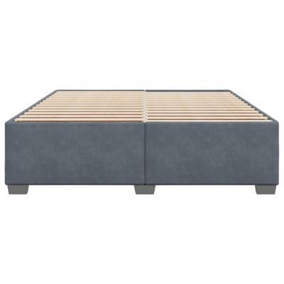 Bedframe zonder matras 200x200 cm fluweel donkergrijs