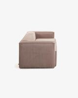 Kave Home 2-zits Bank 'Blok' 210cm Rib, kleur Roze - thumbnail