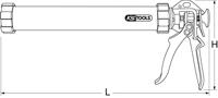 Handpatroonpistool 600 ml, 480 mm KS Tools 980.3000 - thumbnail
