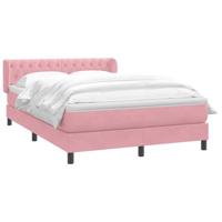 Boxspring met matras fluweel roze 160x220 cm - thumbnail