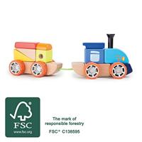 Houten trein bouwset - thumbnail