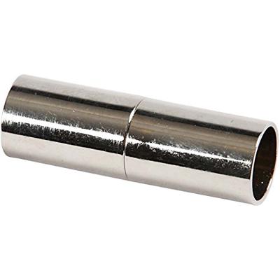 Creativ Company Magnetische sluiting, l: 20 mm, gatgrootte 5 mm, verzilverd, 2 stuk/ 1 doos