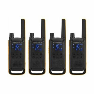 Motorola Talkabout T82 Extreme Quad Pack twee-weg radio 16 kanalen Zwart, Oranje