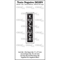 Crealies • texto negativo kuckuck (verticaal) - thumbnail