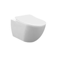 Creavit Hangend Toilet - 35.3x51cm - RVS Bidetsproeier - spoelrandloos - mat wit FE322-00MB00E-0005 - thumbnail